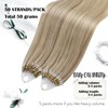 Moresoo Micro Link Hair Extensions Human Hair Honey Blonde Highlight
