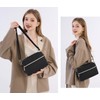 YANAIER Crossbody Bag for Women Multi-Zipper Pocket Shoulder Bag Messenger