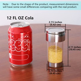 Newness Mesh Shaker or Salt Shaker, Stainless Steel Salt Dispenser, Clear Acrylic Seasoning Fine Mesh Shaker with Rotating Cover, 3.7 Ounces (110 Milliliter)