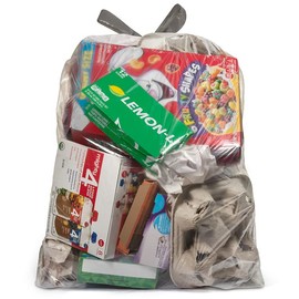 Ultrasac 13 Gallon 0.69 MIL Clear Drawstring Trash Bags - 24" x 27" - Pack of 60 - For Home, Kitchen, Bathroom, & Office