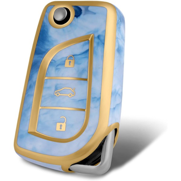 WORCAS Key Fob Case Cover Shell Compatible with Toyota 3