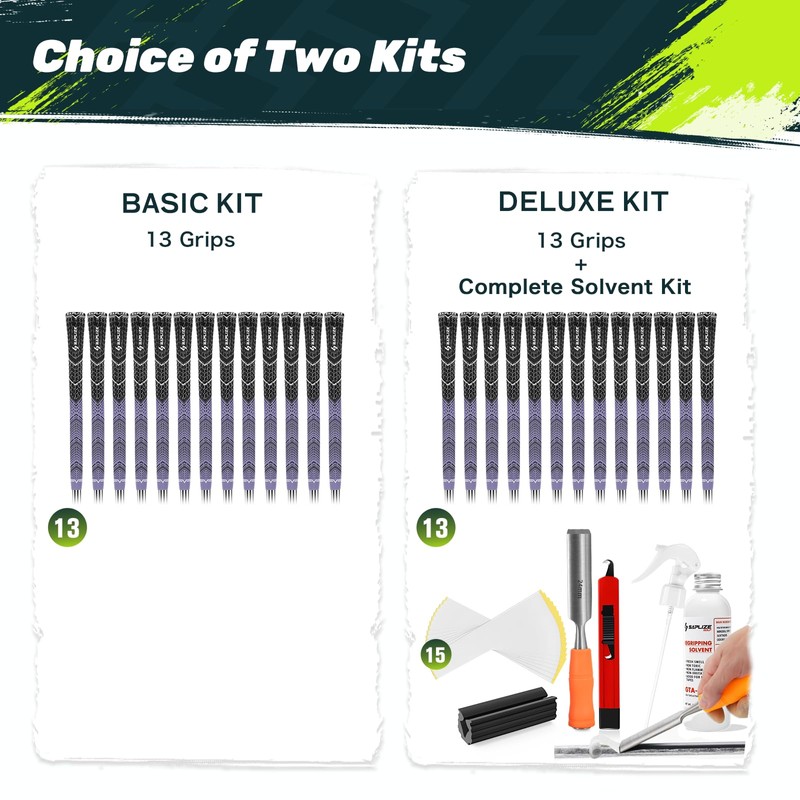 Saplize Cross Cord Golf Grips 13 Pack, Innovative Anti-slip Design,