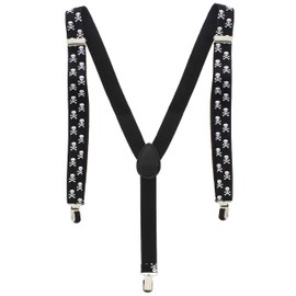Zac's Alter Ego Men/Ladies Adjustable Skull & Crossbone Braces/Suspenders