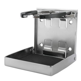 YaeMarine Stainless Steel Adjustable Folding Drink Holder Cup Holder for Marine/Boat/Caravan/Car (2)