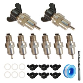 Bonchoice 8Pcs Automatic Rabbit Nipple Waterer Chicken Water Nipples Metal Chick Waterer Quail Watering System Animal Supplies Pet Supplies (Stainless Steel, 8pcs)