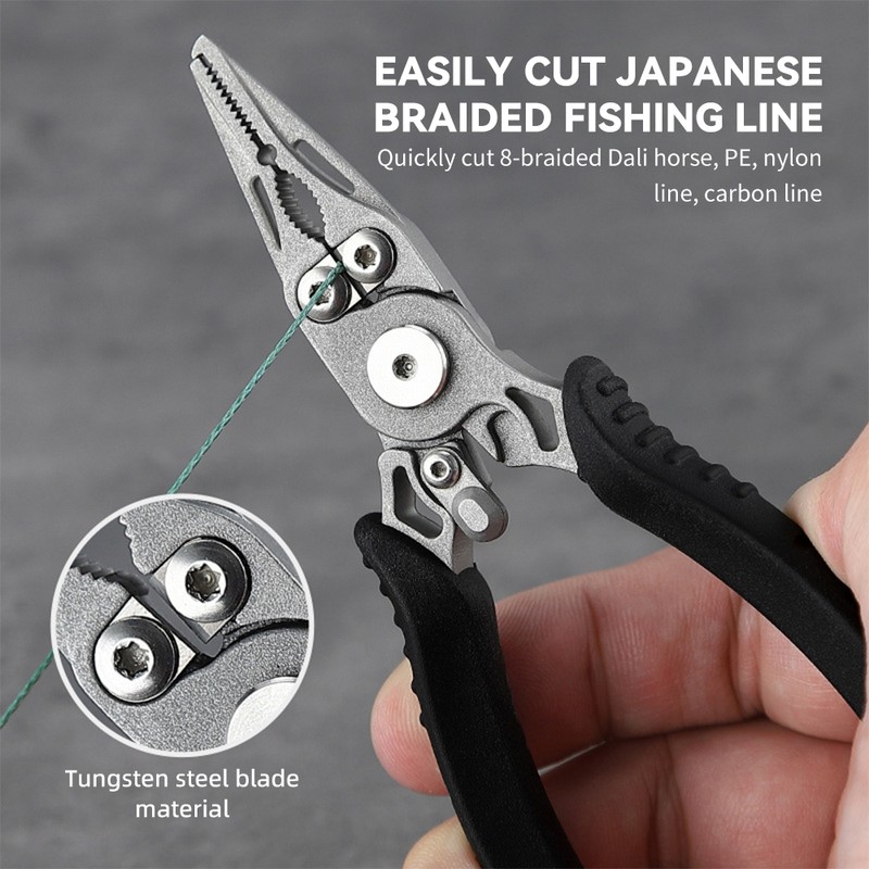 Aluminum Fishing Pliers Split Ring Pliers for Fishing Hook Remover