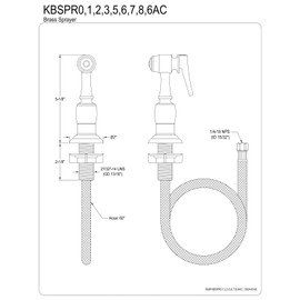 Kingston Brass KBSPR7 Kitchen Faucet Side Sprayer, Brushed Brass