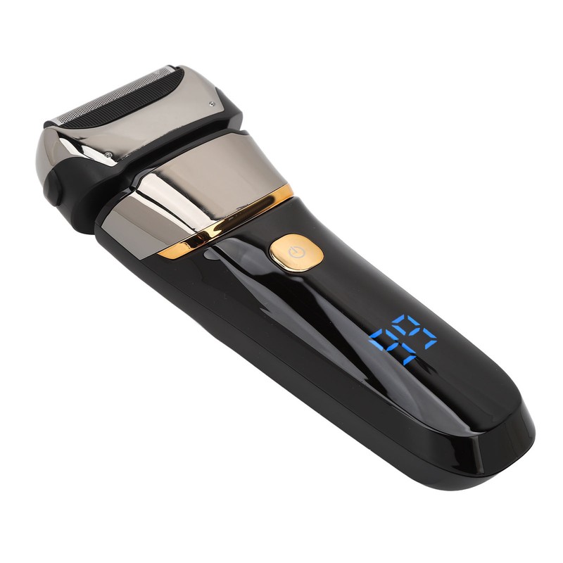 Men Cordless Electric Face Shaver Digital Display USB Rechargeable Washable