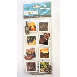 Paperhouse Productions Wine Theme Photo Snapshots Stickers Planner Supply Craft Scrapbook Embellishment
