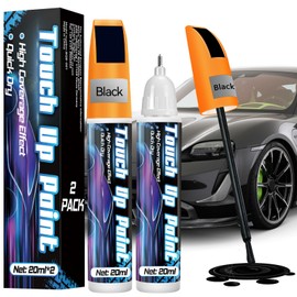 prowithlin Car Paint Pen, Pack of 2, Professional Paint Pen for Car Scratches, Quick-Drying and Precise Repair, Car Paint Repair Pen, 40 ml (Pack of 2, Black)