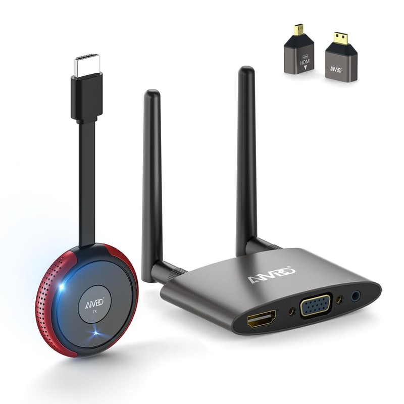 AIMIBO Wireless HDMI Transmitter and Receiver 4K, 5.8G Wireless HDMI
