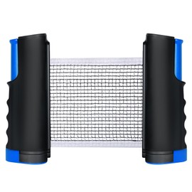 flintronic Rete da Ping Pong, Retrattile da Ping Pong, Portatile Rete di Ricambio per Ping Pong per Tavolo da Ping Pong, Scrivania, Tavolo da Pranzo, può Essere Esteso a 170cm, Nero Blu