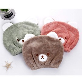 Abcsea Children's Turban Hair Drying Towel, Microfibre Head Towel, Quick Drying Hair Towel, Drying Hood for Hair, Drying Hood for Hair, Pack of 2, Blue and Pink