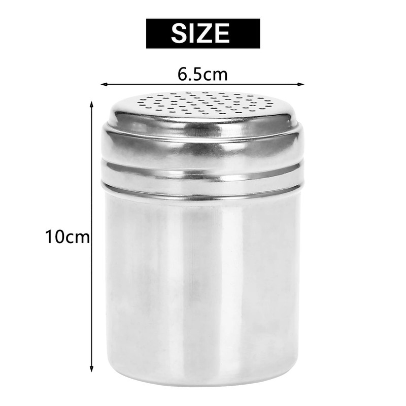 (Set of 2) Dredge Shakers 10 oz, Stainless Steel Spice