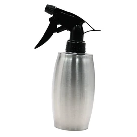 Sosoport 1pc Oval Stainless Steel Fine Mist Sprayer One-Hand Pressure Sprayer for Plants Household Cleaning Hairdressing Reusable Design Non- Base for Easy Handling