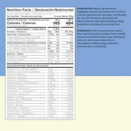 NOCHIOLA Proteína Vegetal en Polvo, Sabor Vainilla Francesa, 25g Proteína por Porción, Vegana, Sin Azúcar, con Probióticos,1 Sobre de 30g