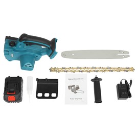 FiueStur 21V Brushless Cordless Chainsaw 10 Inch Rechargeable Electric Chainsaw with Battery & Charger for Tree Cutting Wood Pruning Garden Outdoor Work Lightweight Tools