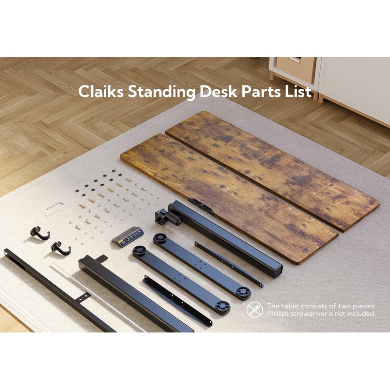 Claiks Electric Standing Desk, Adjustable Height Stand up Desk, 24x48