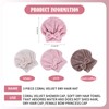 KAYEF Pack of 3 Coral Velvet Dry Hair Hat, Drying