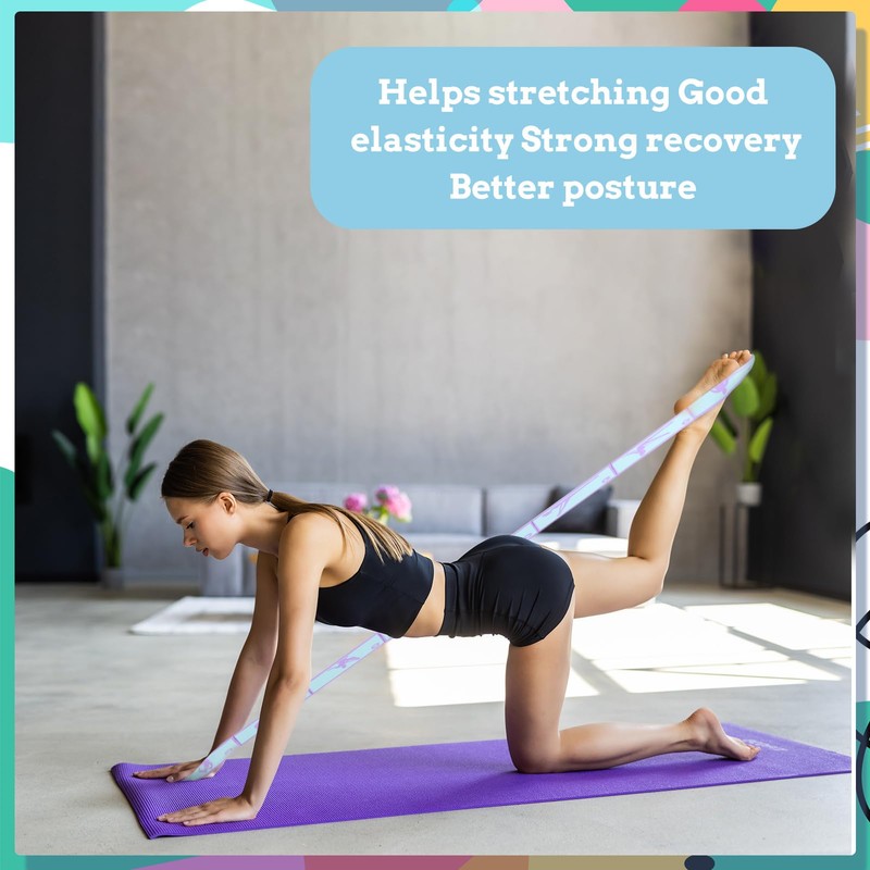 HEQU 2 Pcs Stretch Bands for Exercise Yoga Stretching Strap