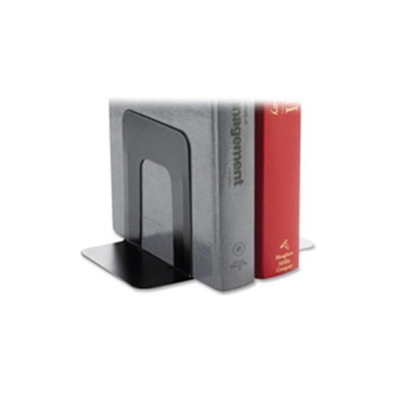 Business Source Heavy-Gauge Steel Book Supports, 4-3/4"x5-1/4"x5", 2/Pair (42550)
