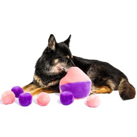 Midlee Hide a Ball Dog Toy - Pink/Purple (Small)