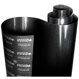 VViViD+ Ultra Gloss Black Metallic Diamond Crystal Vinyl Car Wrap (1.5ft x 5ft)