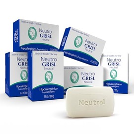 Grisi Neutral, Cleansing and Hypoallergenic Soap, Soften and Clean your skin, Non-Irritating, Fragrance-free, for All Kind of Skin, 6-Pack of 3.5 Oz  