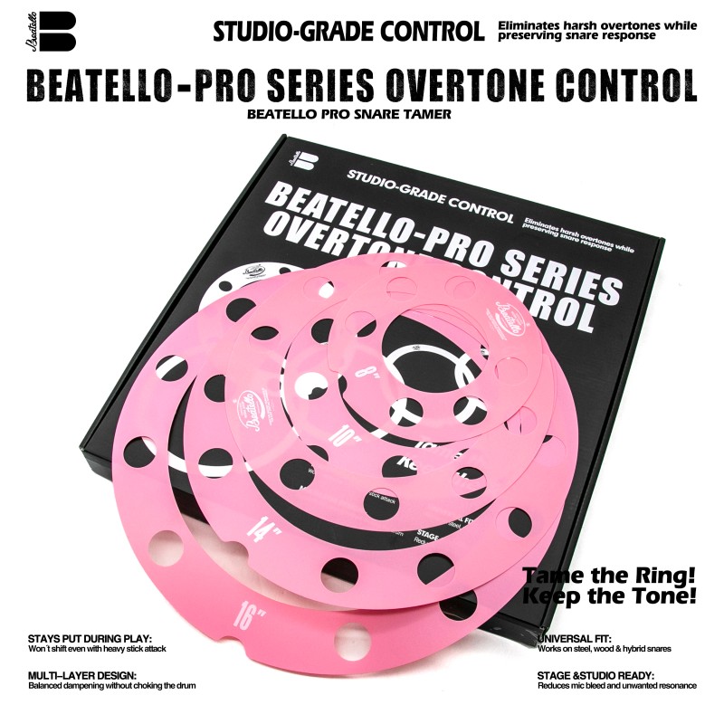 Beatello Pro Drum Dampeners 5-Piece Set | All-Size Universal Fit