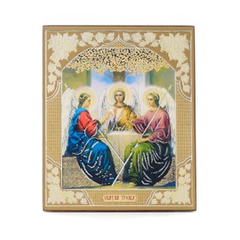 NKlaus Holy Trinity Wooden Icon 10 x 12 cm Christian Orthodox 11362