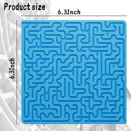 Blue Maze Exploration, Sensory Interaction, Stress Relief，Sensory Activity Board, Double-Sided Silicone Fidget Toy for Kids & Adults,Silent, No Mess,Calming for Anxiety,ADHD & Autism