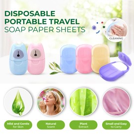 [LOCAL STOCK]Disposable Paper Soap Outdoor Travel Soap Paper Washing Hand Portable Mini Paper Soap Clean Bath - 20/50pcs