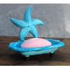 Cast Iron Marine Ocean Coastal Rustic Blue Starfish Sea Star