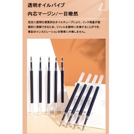 Gel Ballpoint Pen Refill, Ballpoint Pen Refill, Multi-functional, JF-0.5 Refill, Black, 10 Pens