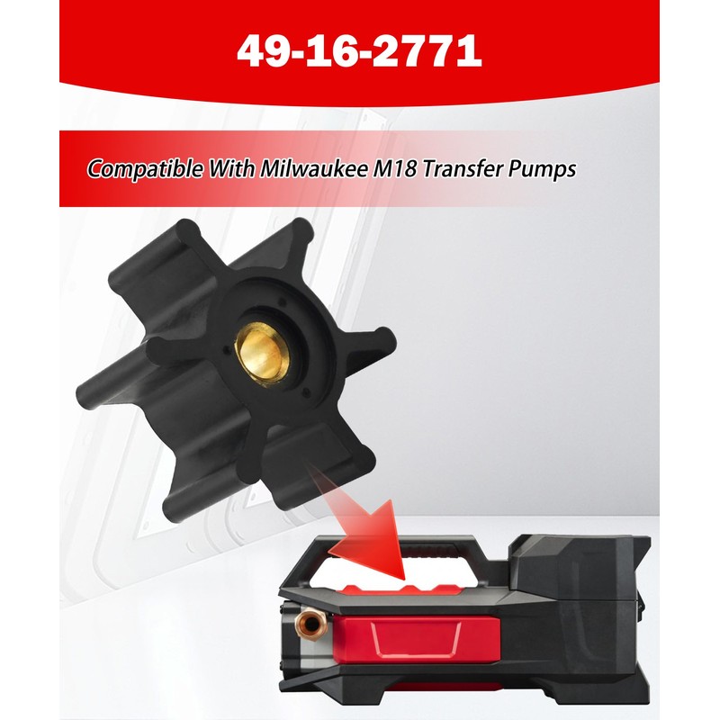 49-16-2771 Transfer Pumps Impeller with O-Ring Kit Fits for Milwaukee