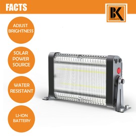 Solar Flood Lights -Waterproof IP65 Indoor/Outdoors Security Flood Light - Industrial Strength (1000 Lumen)