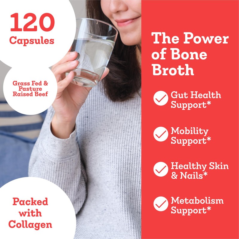 Dr. Kellyann Bone Broth Capsules | 500mg Collagen Per Serving