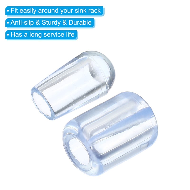PATIKIL Kitchen Sink Rack Feet, 1Set/30Pcs Plastic Sink Protector Feet