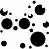 RoomMates Repositionable Wall Stickers - Black and White Chalkboard Dots