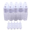 50PCS 10ml Transparent Empty Squeezable Lab Solvents Liquid Dropper Bottles