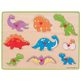 Bigjigs Toys Chunky Lift Out Puzzle - Dinosaurs