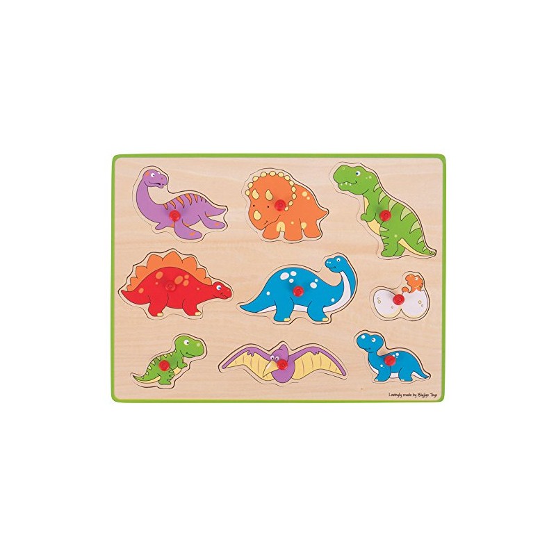 Bigjigs Toys Chunky Lift Out Puzzle - Dinosaurs