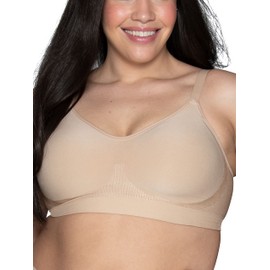Vanity Fair Women's Wireless Bra, Soft Smoothing Fabrics & Breathable Cups, Simple Sizing Available S-3XL, Seamless Stretch-Neutral
