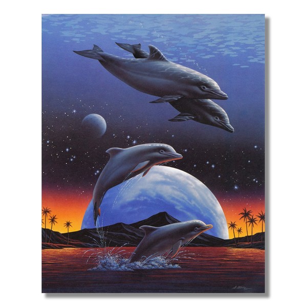 Dolphins Ocean Planetary Porpoises #1 Wall Picture 8x10 Art Print