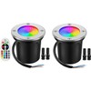 Junview Low Voltage Landscape Lights RGBW LED Well Lights Landscape