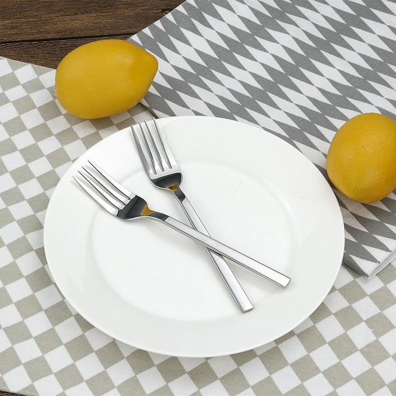 Doryh Juego de 12 Tenedores de Postre de Acero Inoxidable