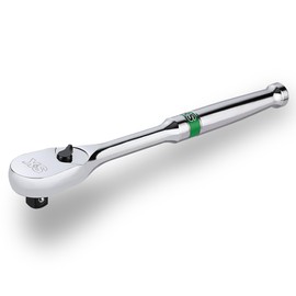 SK 1/4" Drive Ratchet Handle, Pear Head, 90-Tooth Ratchet, Alloy Steel, with Contoured Handle