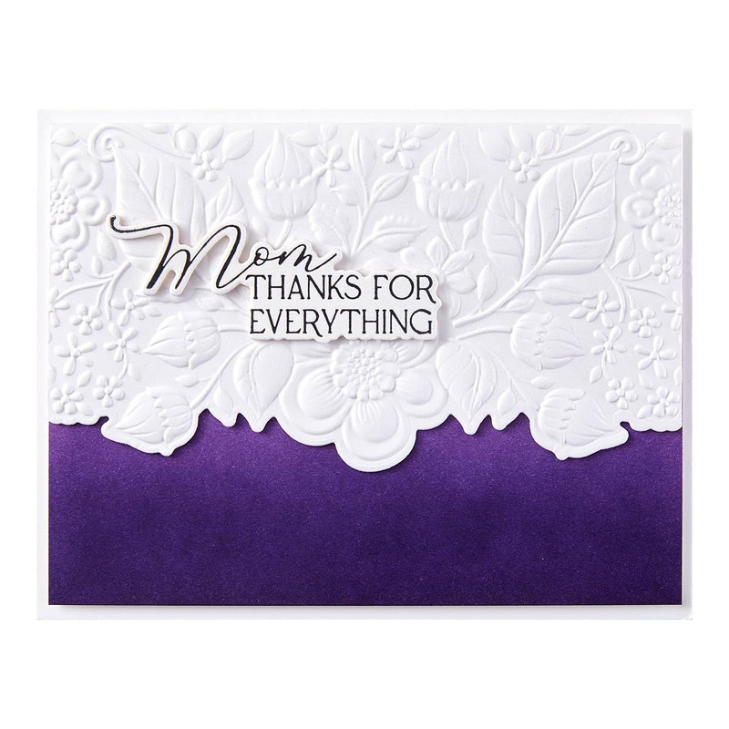 Spellbinders Luxe Backdrop and Border Embossing Folder, Clear
