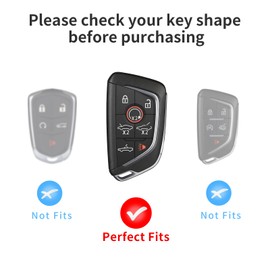 T-carbon Key Fob Cover Compatible with Corvette C8 with Keychain, Real Carbon Fiber Key Fob Case Protector Compatible with C8 Corvette Z51 Z06 Smart Remote Control Key Fob Case 2020-2024(Black)