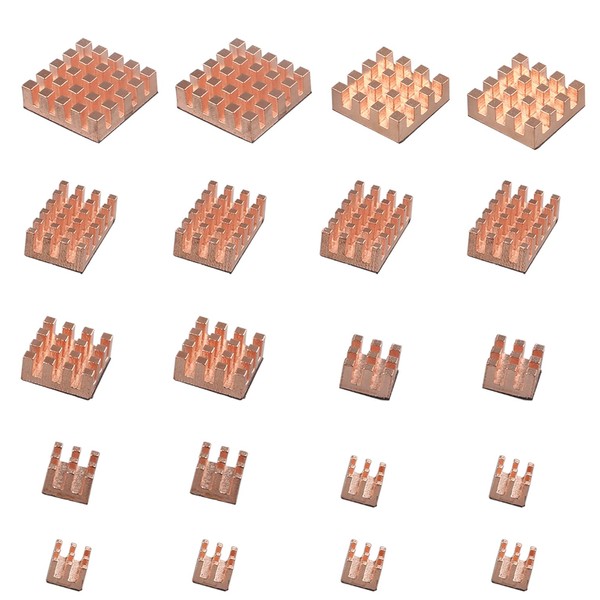 ZDE 20PCS Pure Copper Heatsinks CPU Cooler Heatsinks with Strong